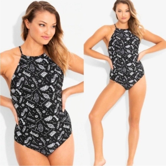HARRY POTTER Warner Brothers Spells One Piece Swimsuit - Picture 1 of 9
